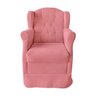 Poltrona Amamentação Cadeira Reforçada Balanço Puff Suede:rosê - 8