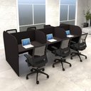 Ver imagem 1 de Mesa de Trabalho Call Center para 6 Pessoas 2,77m Pre F5 Cor:preto