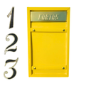 Ver imagem 1 de Caixa Correio Carta Grade/embutir Aço Amarela+3 Números Pl Colonial