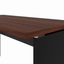 Ver imagem 6 de Mesa Retangular Escrivaninha 150 cm X 60 cm Tampo 25 mm Pés Painel F5 Office Cor:Louro Preto com