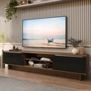 Ver imagem 1 de Rack para Tv até 80 Polegadas 218 Cm 2 Portas Rustic/preto Lux Madesa