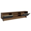 Ver imagem 6 de Rack para Tv até 80 Polegadas 218 Cm 2 Portas Rustic/preto Lux Madesa