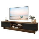 Ver imagem 2 de Rack para Tv até 80 Polegadas 218 Cm 2 Portas Rustic/preto Lux Madesa