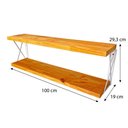 Ver imagem 3 de Prateleira Dual 100cm Industrial Natural e Branco