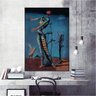 Quadro Decorativo Salvador Dali A Girafa Em Chamas:90x60 cm/DOURADA - 3