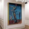 Quadro Decorativo Salvador Dali A Girafa Em Chamas:90x60 cm/DOURADA - 5