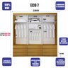 Guarda-roupa 100% Mdf 3 Portas e 9 Gavetas Eco 07 Bom Pastor - 2