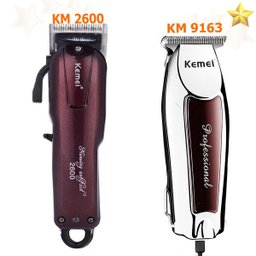 Combo Maquina Cortar Cabelo Kemei 2600 + Acabamento Km 9163 - 1