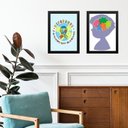Ver imagem 2 de Kit 2 Quadros Autismo - Mundo Diferente 33x24cm - com Vidro:moldura Branca