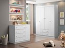 Ver imagem 1 de Jogo de Quarto Infantil Old Clean Elisa 100% Mdf Branco Roupeiro + Cômoda Sapateira