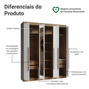 Ver imagem 5 de Guarda-roupa Casal 6 Portas Batentes com Espelho Venus Madesa