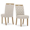 Ver imagem 1 de Cadeira para Mesa de Jantar Belle Kit 02 Peças Nature Linho – Henn
