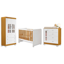 Ver imagem 2 de Quarto de Bebê Berço + Cômoda + Guarda Roupa Katatau Branco Savana