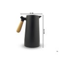 Ver imagem 2 de Kit Garrafa Térmica 1l Litro com Cabo de Madeira + Coador Filtro de Café Reutilizável Inox Ecológico