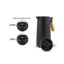 Ver imagem 4 de Kit Garrafa Térmica 1l Litro com Cabo de Madeira + Coador Filtro de Café Reutilizável Inox Ecológico