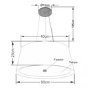 Ver imagem 4 de Lustre Pendente Cone Vivare Md-4144 Cúpula em Tecido 25x50x40cm - Bivolt Linho-bege-branco 127/220v