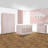 Quarto De Bebê Completo Com Berço E Guarda-Roupa E Cômoda Rose Planet Baby - 1