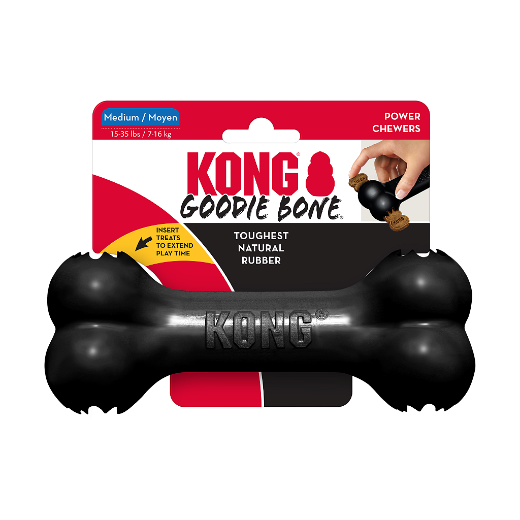 Osso Recheável Kong Extreme Goodie Médio Brinquedo Forte Cachorro - 2
