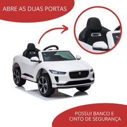 Mini Carro Elétrico Infantil 12V Jaguar Controle Remoto Carrinho Criança Brinqway Bw-153 Importway - 4 Mini Carro Elétrico Infantil 12V Jaguar Controle Remoto Carrinho Criança Brinqway Bw-153 Importway - 4