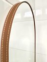 Ver imagem 2 de Espelho Decorativo Orgânico Grande 51x80cm Moldura de Couro:caramelo