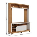 Ver imagem 4 de Estante Home Theater Belaya Freijó Off White Matte e Mesa de Centro Jeri Off White Freijó -