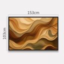Ver imagem 3 de Quadro Grande Ondas de Terra Movimento em Tons Naturais