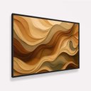 Ver imagem 2 de Quadro Grande Ondas de Terra Movimento em Tons Naturais