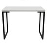 Mesa Escritório Industrial Branco 120cm Base Metálica Preta - Vallisa Decor - 3