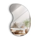 Ver imagem 2 de Espelho Decorativo Orgânico 60x40cm em Vidro Lapidado Fita Dupla Face Fácil Aplicação Bean