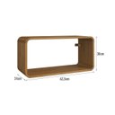 Ver imagem 5 de Prateleira Suspensa Nicho Duplo Linha Curve 62cm Carvalho Xingu - Completa Móveis