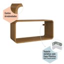 Ver imagem 6 de Prateleira Suspensa Nicho Duplo Linha Curve 62cm Carvalho Xingu - Completa Móveis