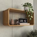 Ver imagem 2 de Prateleira Suspensa Nicho Duplo Linha Curve 62cm Carvalho Xingu - Completa Móveis