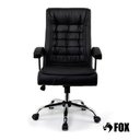 Ver imagem 5 de Cadeira de Escritório Presidente Fox Base Cromada com Rodinha Molas Ensacadas Preta - Ut-c351
