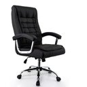 Ver imagem 1 de Cadeira de Escritório Presidente Fox Base Cromada com Rodinha Molas Ensacadas Preta - Ut-c351