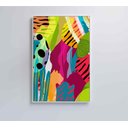 Ver imagem 6 de Quadro Pintura Aquarela Tropical 2 - 90x60 Cm - Tecido Canvas