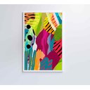 Ver imagem 1 de Quadro Pintura Aquarela Tropical 2 - 90x60 Cm - Tecido Canvas