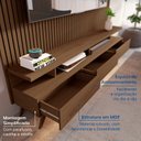 Ver imagem 6 de Rack com Painel Ripado para TV até 85 Polegadas 100% MDF 230,5CMX250CM Yucca CabeCasa MadeiraOriginals