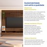 Rack com Painel Ripado para Tv até 85 Polegadas 230x250cm 100% Mdf Yucca Cabecasa Madeiraoriginals - 8