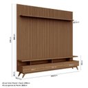Ver imagem 3 de Rack com Painel Ripado para TV até 85 Polegadas 100% MDF 230,5CMX250CM Yucca Espresso Móveis