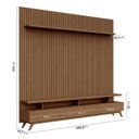 Ver imagem 3 de Rack com Painel Ripado para Tv até 85 Polegadas 230x250cm 100% Mdf Yucca CabeCasa MadeiraOriginals