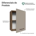 Ver imagem 3 de Armário Aéreo 50cm 1 Porta Rustic/crema Agata Madesa