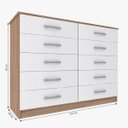 Ver imagem 4 de Cômoda para Quarto 10 Gavetas Premium Branco e Demolição Yescasa