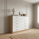 Ver imagem 1 de Cômoda para Quarto 10 Gavetas Premium Branco e Demolição Yescasa
