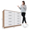 Ver imagem 5 de Cômoda para Quarto 10 Gavetas Premium Branco e Demolição Yescasa