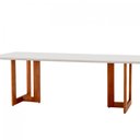 Ver imagem 6 de Mesa para Sala de Jantar Patros 220cm Madeira com Vidro Moderna Mobília