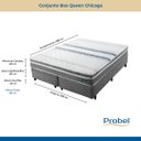Ver imagem 2 de Conjunto Box Queen Mola Probel Chicago (158x198x24cm)