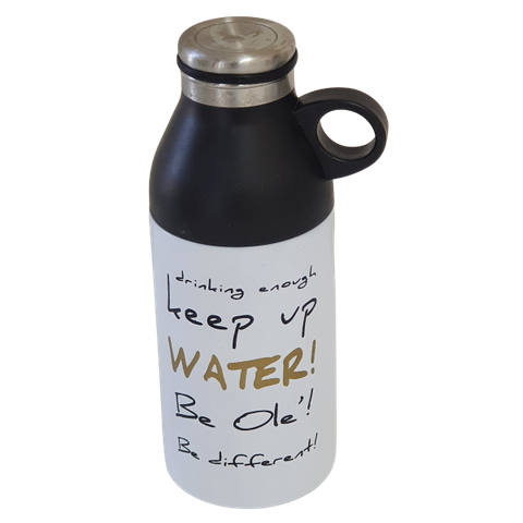 Garrafa Térmica de Inox com Copo Tipo Botija - 300 ml - Ekilibrium Ref. 5310:Branco