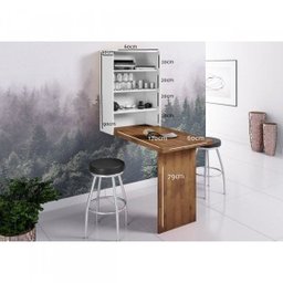 Mesa Dobrável com Armário Cosmo - 2 Mesa Dobrável com Armário Cosmo - 2