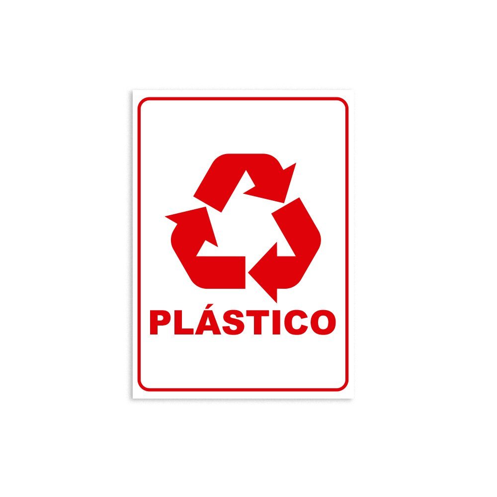 Placa de Sinalização Coleta Seletiva Plástico - 1