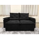 Ver mais imagens de Sofá 3 Lugares Retrátil e Reclinável 2,00 Metros Alpoim Estofados Preto 204 Athenas